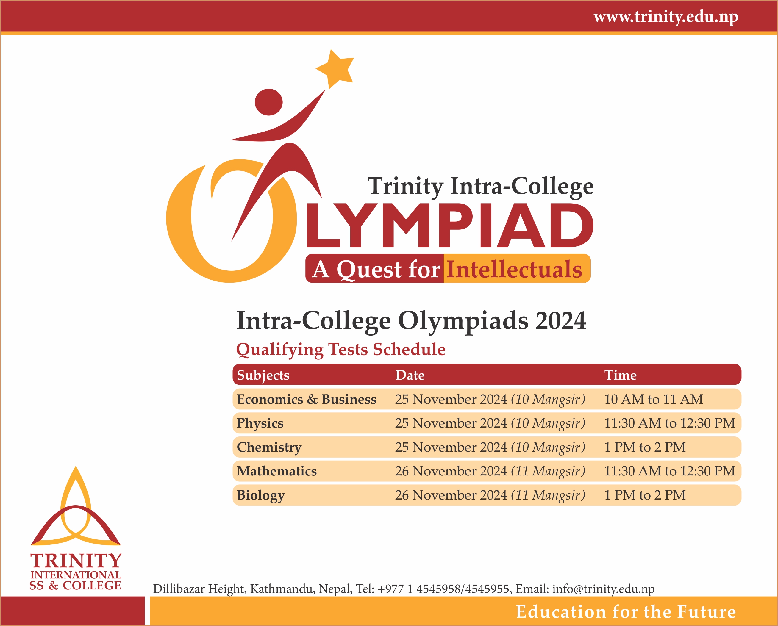 Intra-College Olympiads 2024